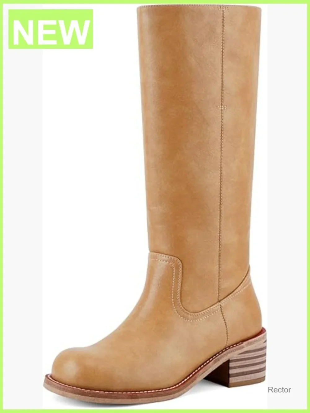 Knee High Boots Square Toe Chunky Block Heel Over the Knee Low Heel Comfortable